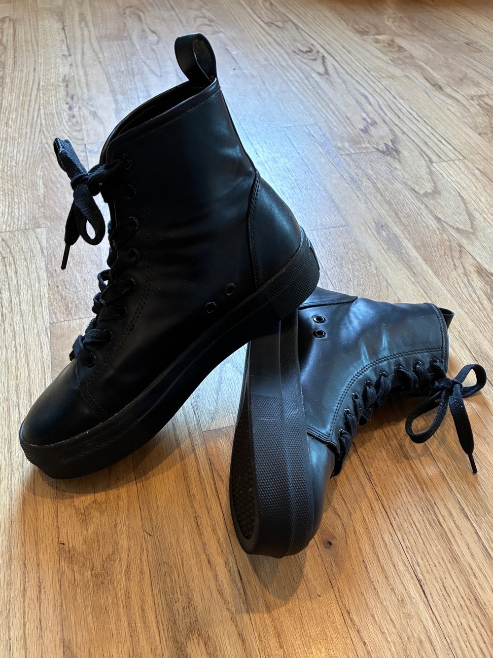 Moussy Black Leather Boot